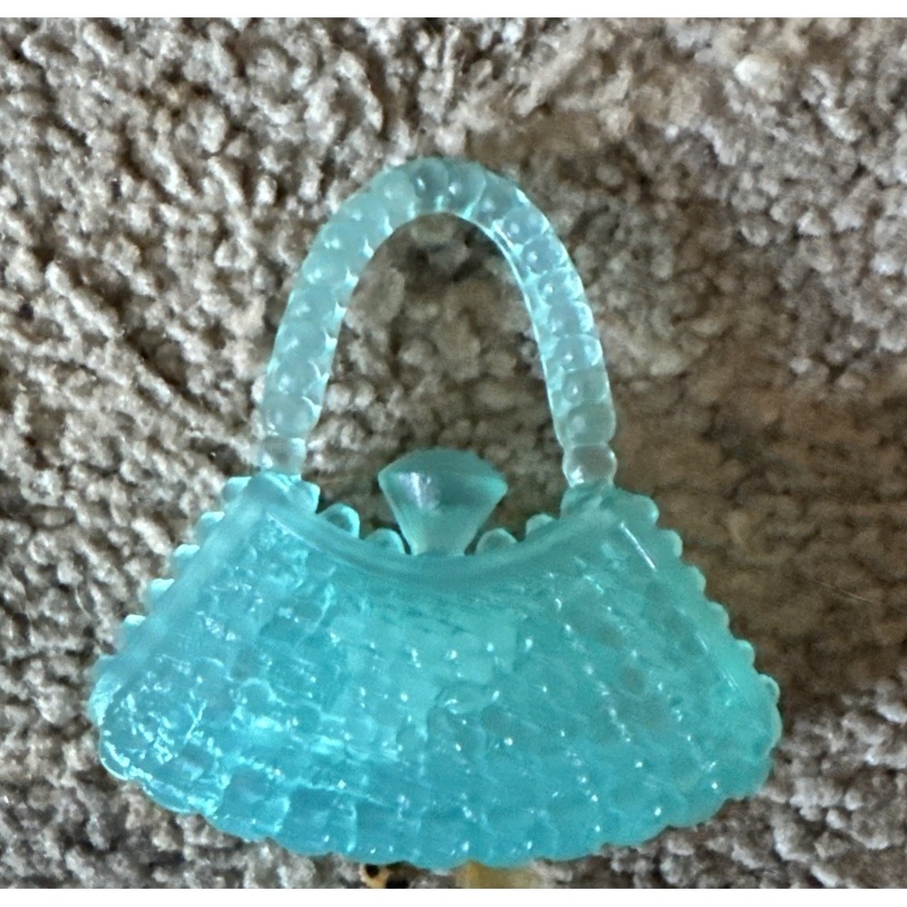 Aqua Blue Plastic Doll Bag Fashion Accessory Single Piece